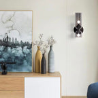 Glass Wall Light With Double Lamp Design