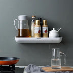 Wall-Mount Bathroom Organizer with Towel Rack