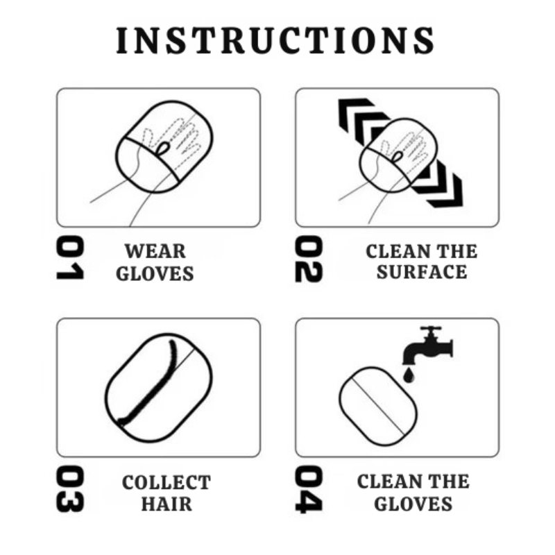 Pet Hair Removal Glove | Reusable Static Cleaning Mitt | Quick & Easy Fur Remover