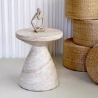 Imitation Stone Side Table Round | Minimalist Design