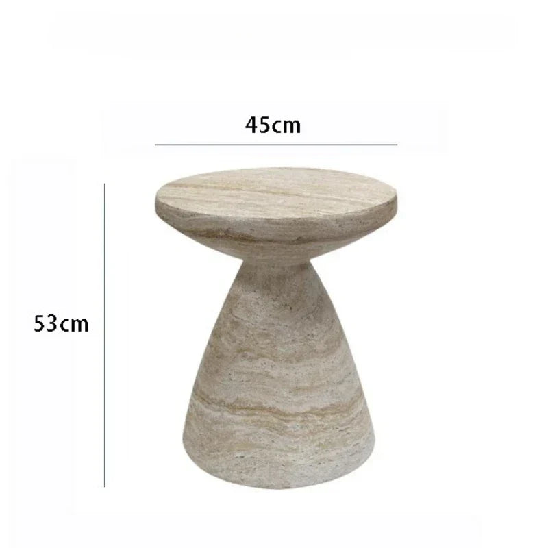Imitation Stone Side Table Round | Minimalist Design