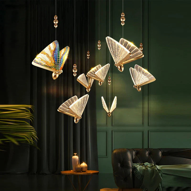 Modern Creative LED Pendant Lamp with Decorative Butterfly Design