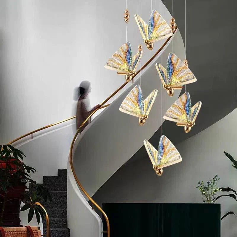 FlutterGlow – Artistic Butterfly-Shaped Pendant Lamp