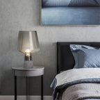 Industrial table lamp made of steel with glass shade – Modern vintage bedside lamp