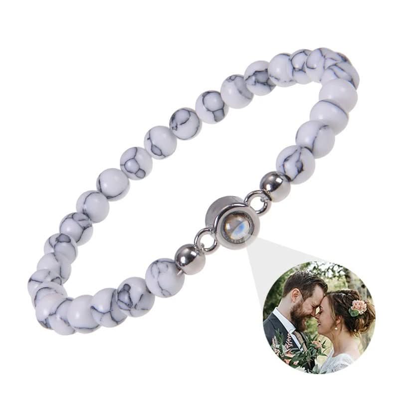 Projection Bracelet with Infinity Heart and Personalized Photo