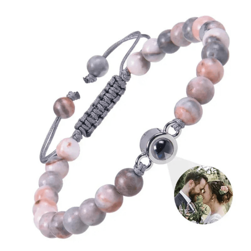 Projection Bracelet with Infinity Heart and Personalized Photo