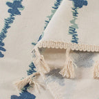 Inkblot Blue Tassel Cabinet Curtain