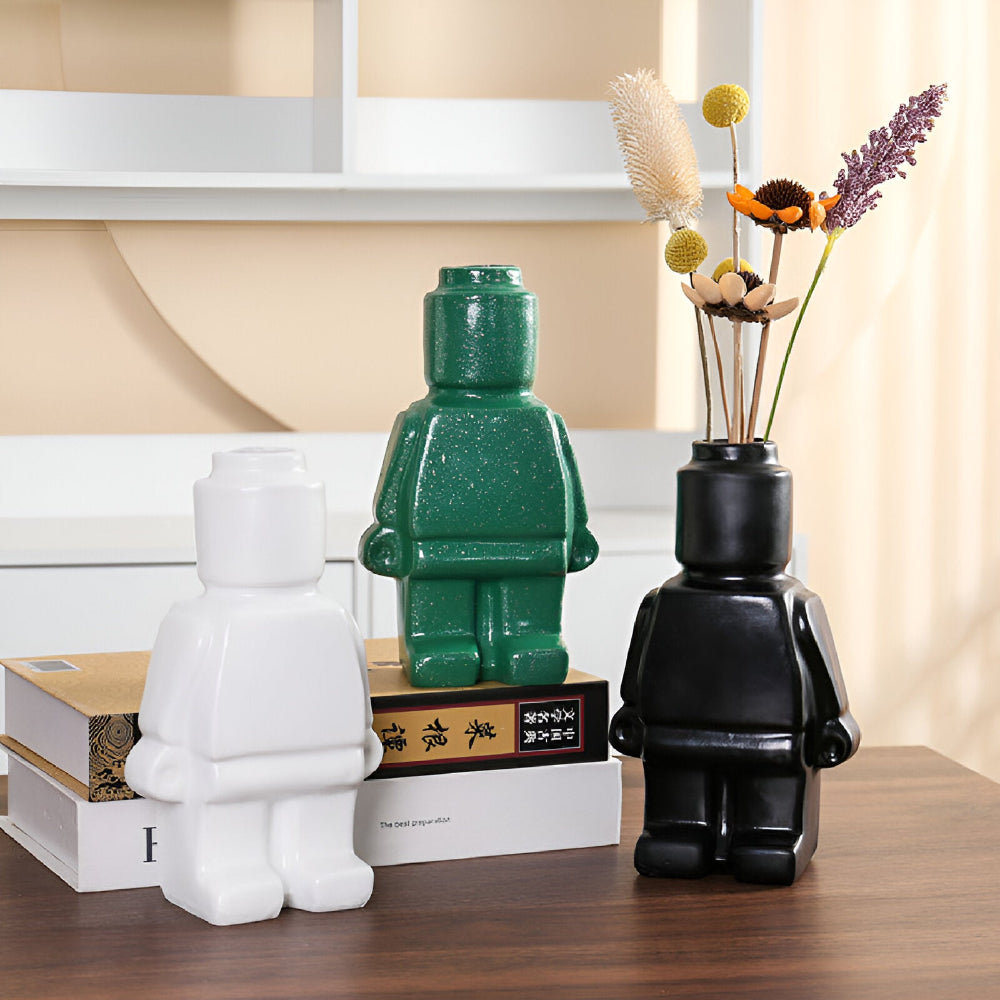 Masoned Plant Pot in Robot Design