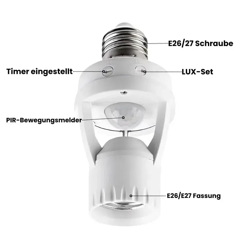 Intelligent motion sensor with adjustable time and light