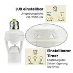 Intelligent motion sensor with adjustable time and light