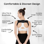 Adjustable Back Posture Corrector with Breathable Fabric, Sizes S–XL