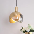 Elegant pendant light made of gold glass for dining room