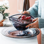 Irregular Glass Salad Bowl