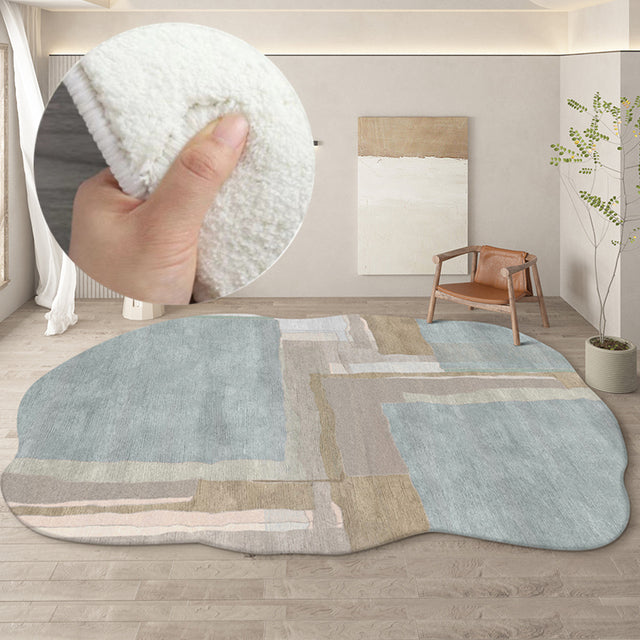 Irregular round rug home decoration