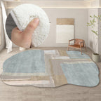 Irregular round rug home decoration