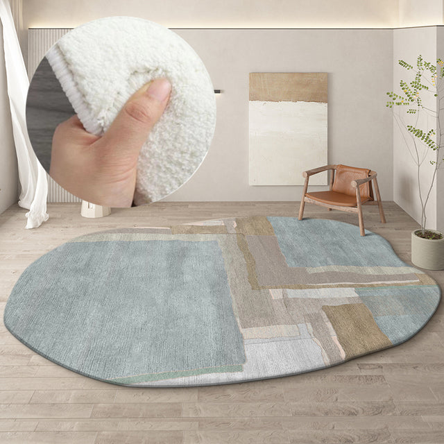 Irregular round rug home decoration