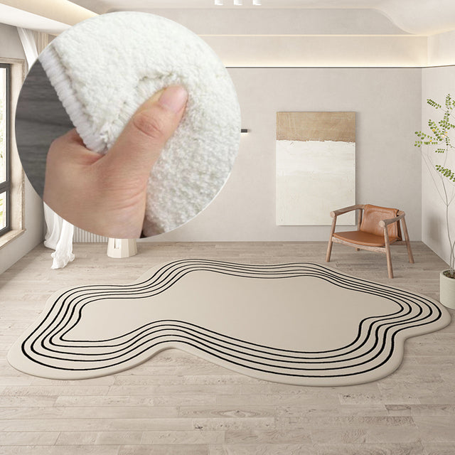 Irregular round rug home decoration
