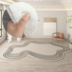 Irregular round rug home decoration