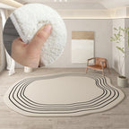 Irregular round rug home decoration