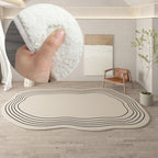 Irregular round rug home decoration