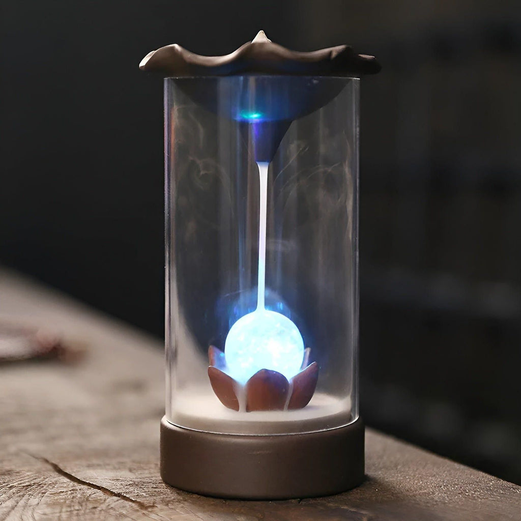 Elegant incense burner with backdraft for a calm and relaxed atmosphere