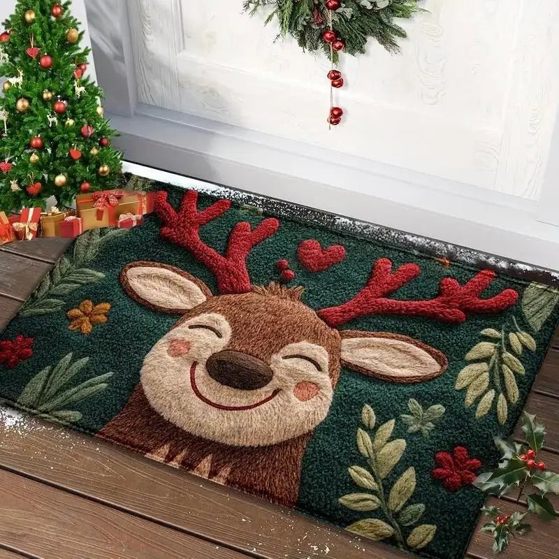 Decorative Christmas Doormat with Cheerful Christmas Design