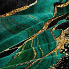 Jade Opulent Gold Accent Duvet Cover Set