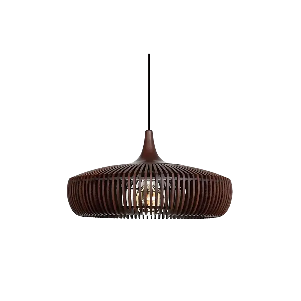 Japandi Pendant Lamp | Solid Wood Hanging Light for Dining Room