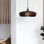 Japandi Pendant Lamp | Solid Wood Hanging Light for Dining Room