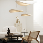 Japandi Hanging Light | Elegant Oval Pendant Light made of Metal