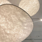 Japandi Hanging Light | Elegant Oval Pendant Light made of Metal