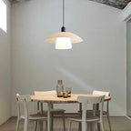 Modern Japanese Pendant Light Made of Glass – Minimalist Hanging Light for Dining Room and Kitchen