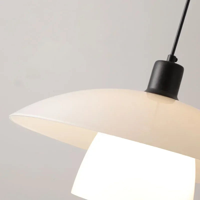 Modern Japanese Pendant Light Made of Glass – Minimalist Hanging Light for Dining Room and Kitchen
