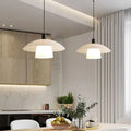 Modern Japanese Pendant Light Made of Glass – Minimalist Hanging Light for Dining Room and Kitchen