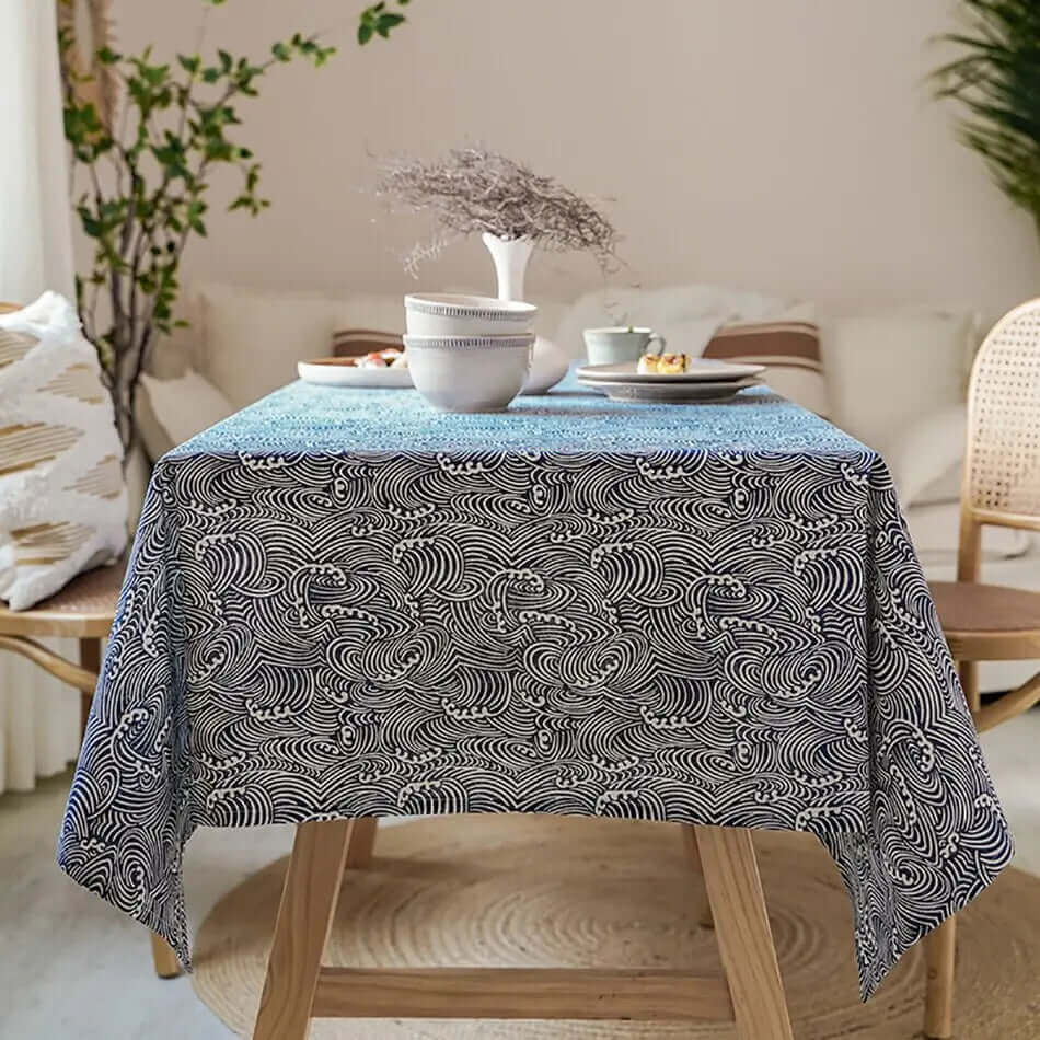 Japanese Style Linen Tablecloth