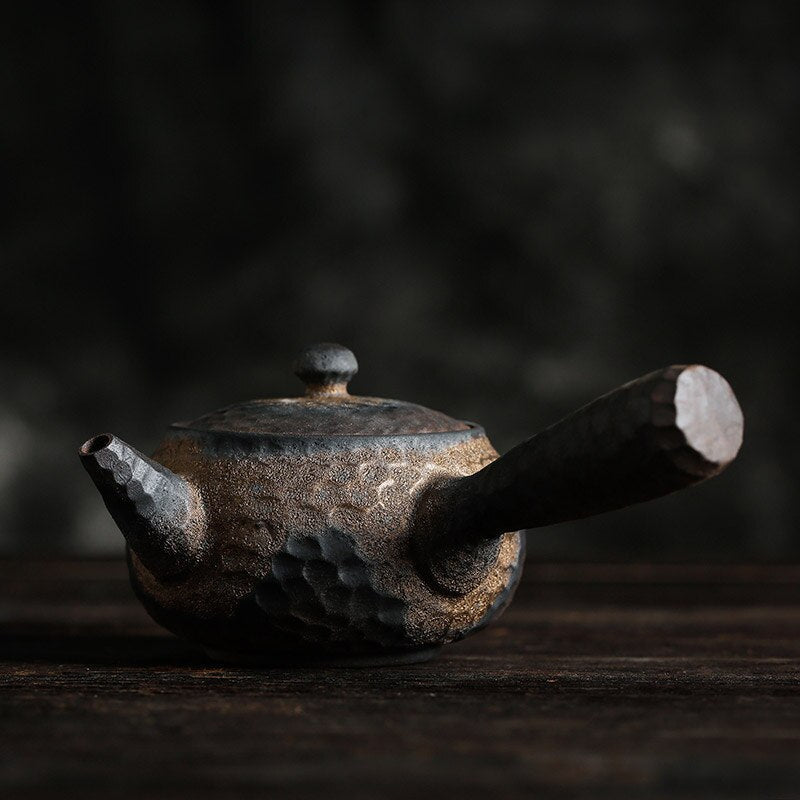Japanese Ceramic Kyusu Teapot Chinese Kung Fu Teapot Drinking Utensil 200ml