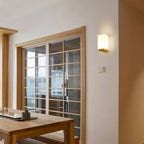 Japanese wall lamp made of wood for bedroom – Minimalist lamp with natural lighting