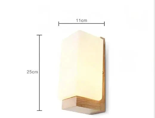 Japanese wall lamp made of wood for bedroom – Minimalist lamp with natural lighting