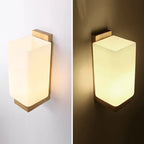 Japanese wall lamp made of wood for bedroom – Minimalist lamp with natural lighting