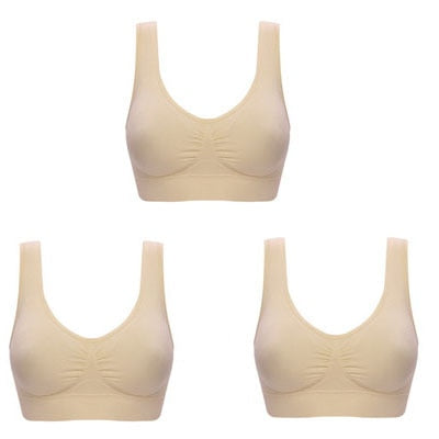 Value pack 3pcs Seamless Push Up Bra Wireless Underwear