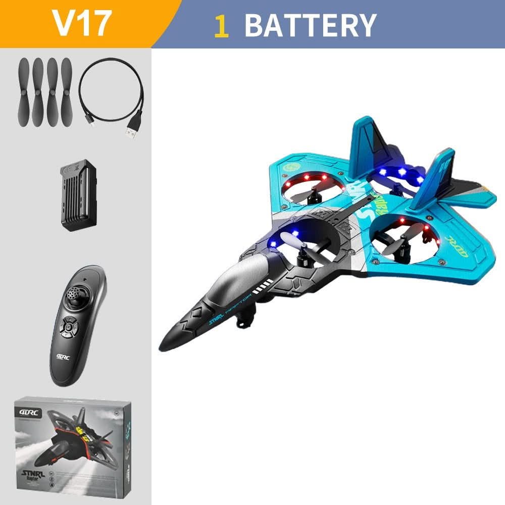 RC airplane with 360° stunt functions for exciting flight adventures