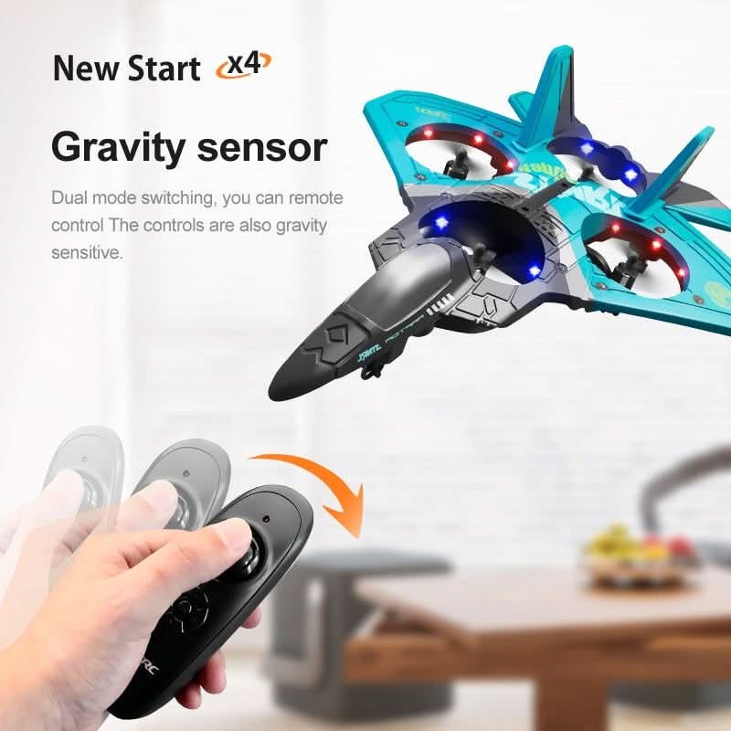 RC airplane with 360° stunt functions for exciting flight adventures