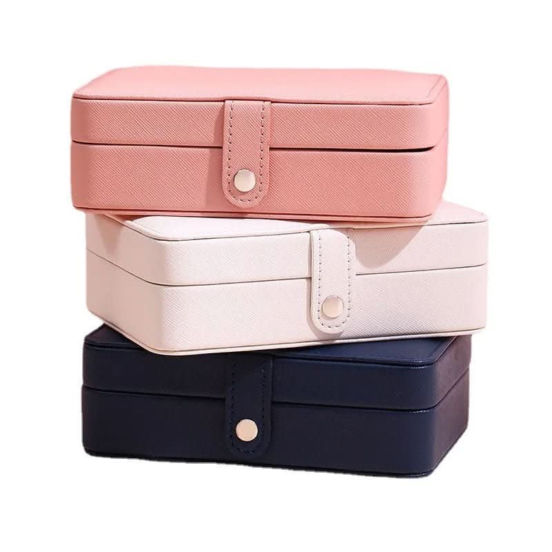 Elegant Leather Jewelry Box for Rings & Earrings