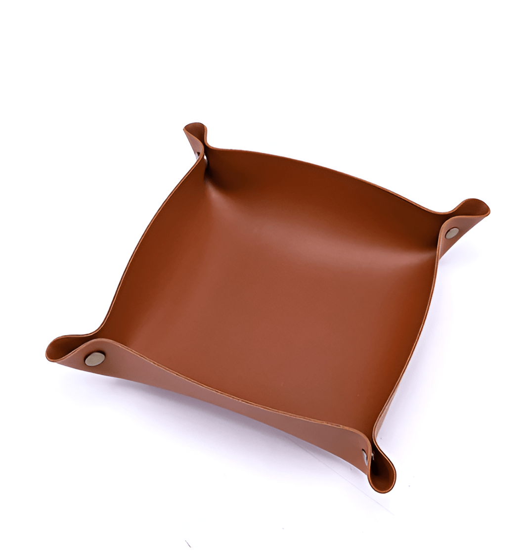 Leather tray catch basin storage box