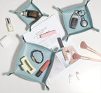 Leather tray catch basin storage box