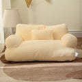 Ergonomic Pet Sofa with Raised Edge & Washable Cover