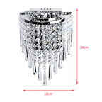 Modern Chrome Crystal Drop Wall Lamps
