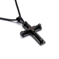 Stainless Steel Bead Cross Men's Pendant