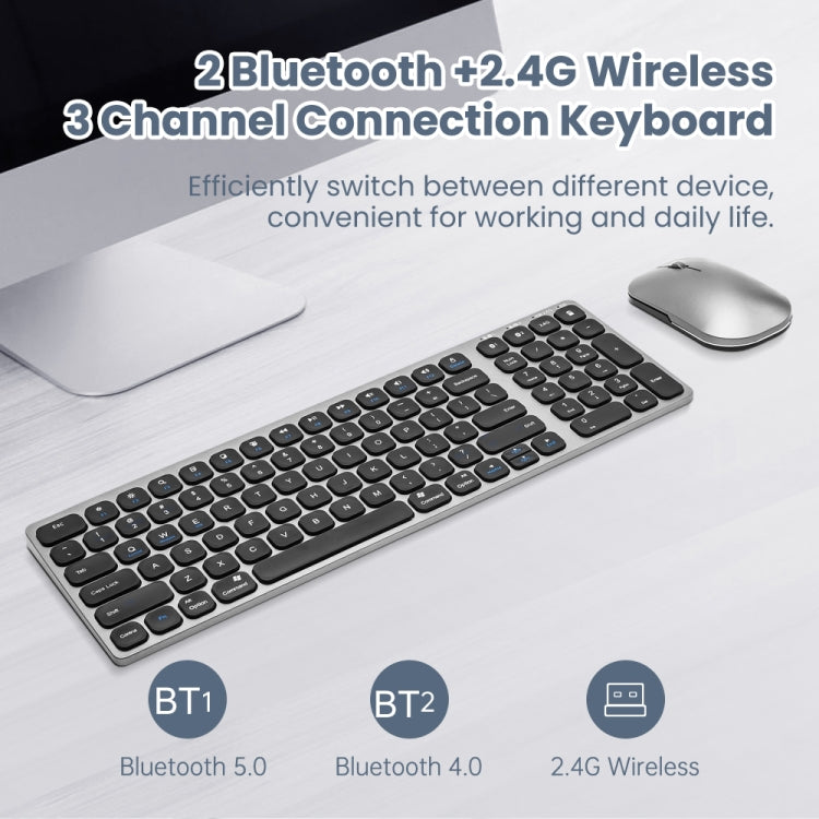 K4500 Wireless Bluetooth Keyboard + Three-Mode Silent Charging Mouse Set