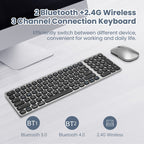 K4500 Wireless Bluetooth Keyboard + Three-Mode Silent Charging Mouse Set